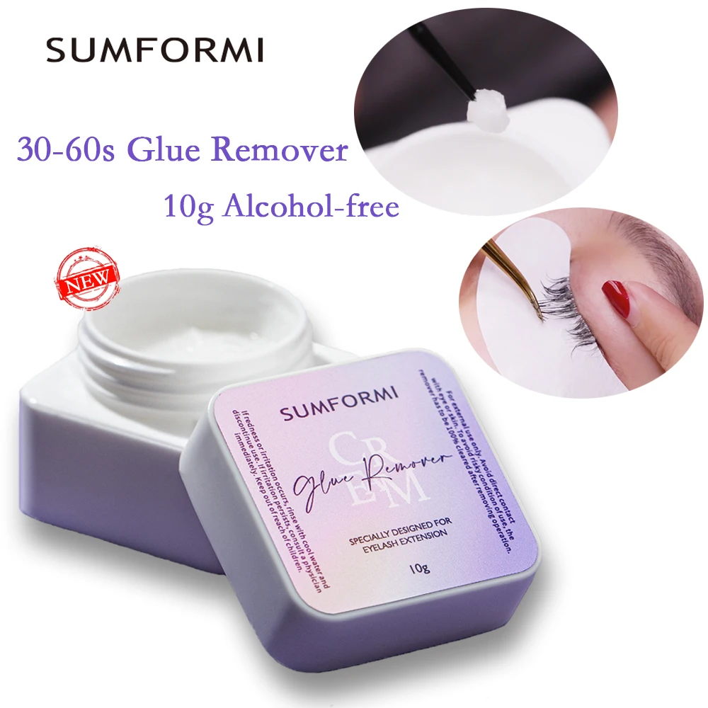 Top Trends: SUMFORMI Low Smell 10g Eyelash Adhesive Removing Cream No Stimulation Fast Cleaning Makeup Remover Grafting Eyelash Adhesive Gel Shoppable Styles