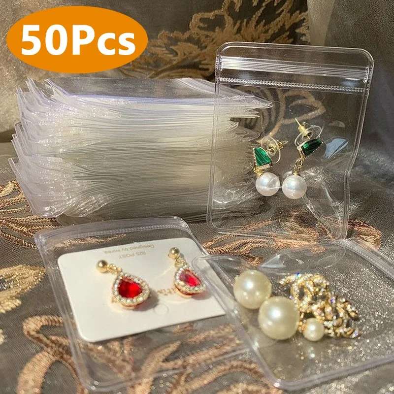 Top Trends: New Transparent PVC Jewelry Organizer Bags Gift Ring Earring Storage Bag Packaging Display Anti-Oxidation Self Sealing Pouches Shoppable Styles