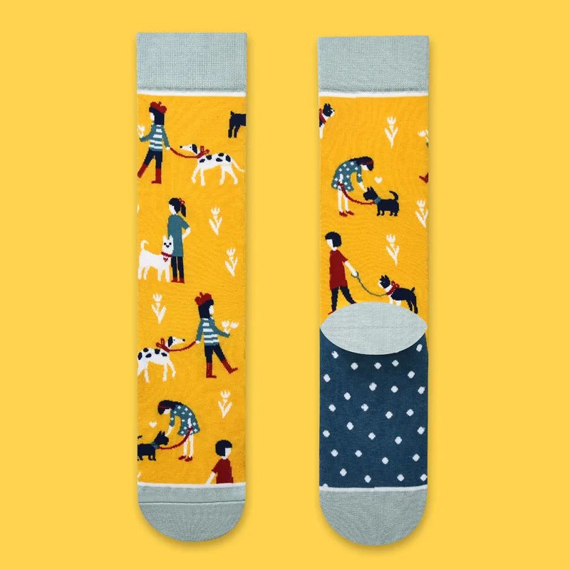 Top Trends: Autumn And Winter Socks Women's Stockings Plant Cactus Graffiti Cotton Socks Personality Fashion Straight Trendy Socks Shoppable Styles - Image 6