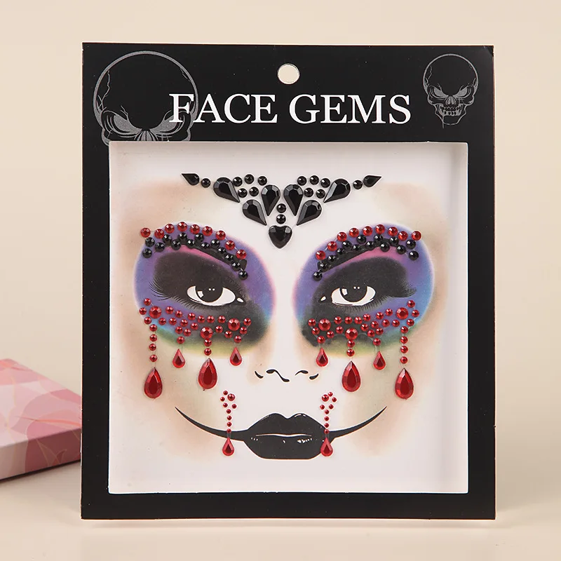 Top Trends: Halloween Stage Performance Face Decoration Rhinestone Temporary Tattoo Sticker Face Gem DIY Brow Diamond Party Face Jewelry Shoppable Styles