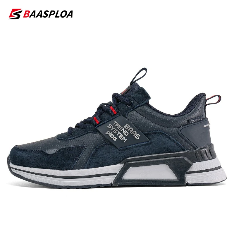 Top Trends: Baasploa Men Leather Shoes Walking Shoe Waterproof Casual Sneakers Non-slip Wear-resistant Running Shoes Breathable Lightweight Shoppable Styles