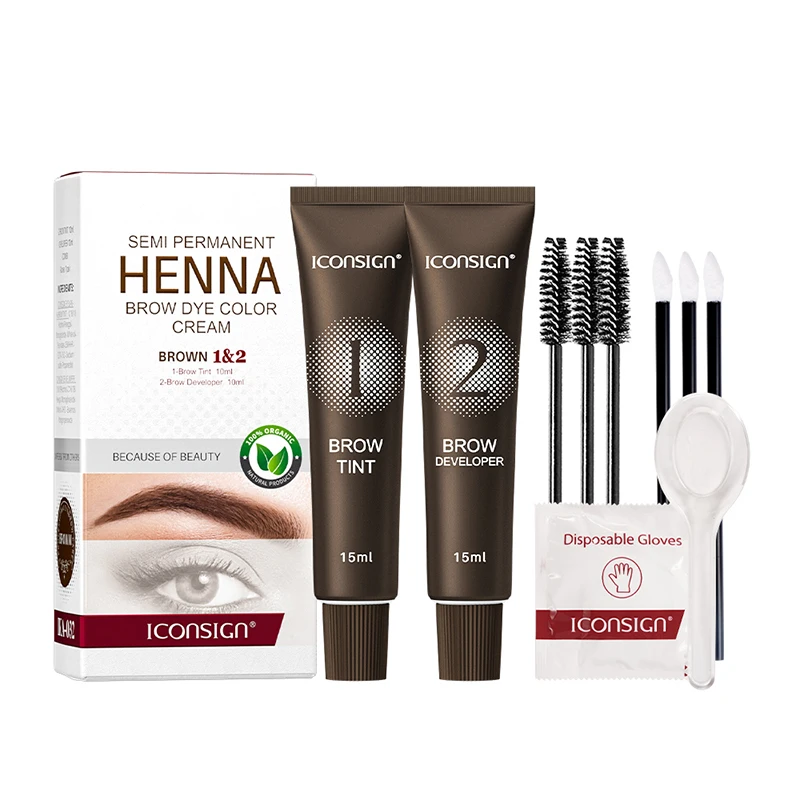 Top Trends: Henna Semi Permanent Eyelash Eyebrow Tint Kit 15 Minutes Fast Dye Eyelash Brow Waterproof Keep Long Lasting Shoppable Styles