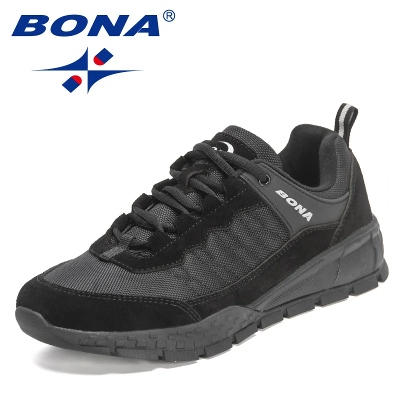 Top Trends: BONA 2022 New Designers Suede Walking Sneakers Men Anti Slip Light Weight Breathable Sport Shoes Man Hiking Shoes Mansculino Shoppable Styles