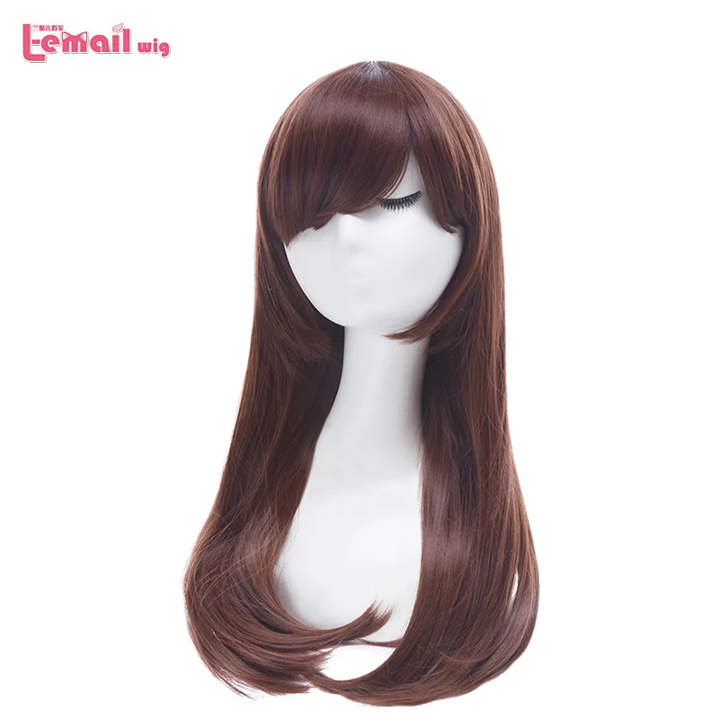 Top Trends: L-email Wig Game OW D.Va Cosplay Wigs DVA Cosplay Brown Wig Heat Resistant Synthetic Hair Women Game Cosplay Wig Halloween Shoppable Styles