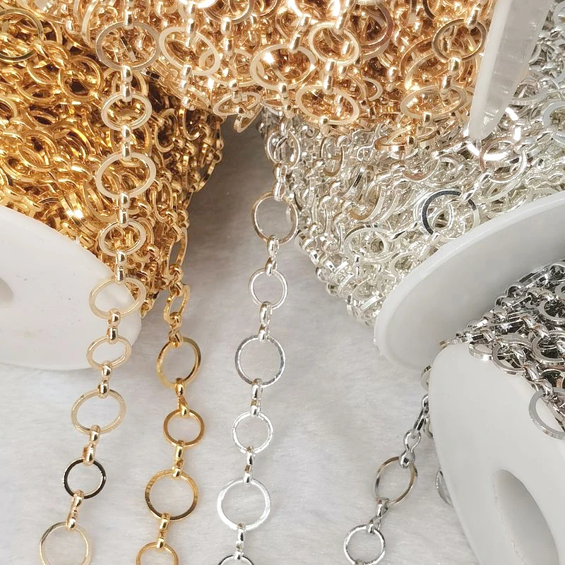 Top Trends: 1Meter / lot 8mm 10mm Circle Link Chain Metal Copper O-shape Loop Chain For DIY Jewelry Making Necklace Bracelet Chain Accessories Shoppable Styles