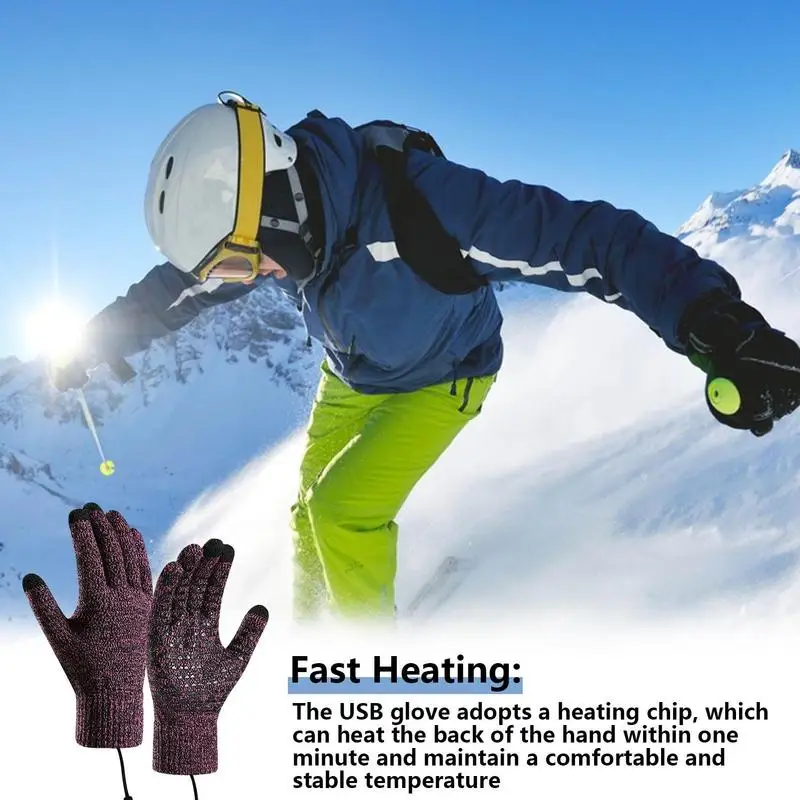 Top Trends: USB Heating Gloves Screen Touch Heating Gloves For Fishing Winter Essential For Backpacking Mountaineering Riding Camping Shoppable Styles - Image 5