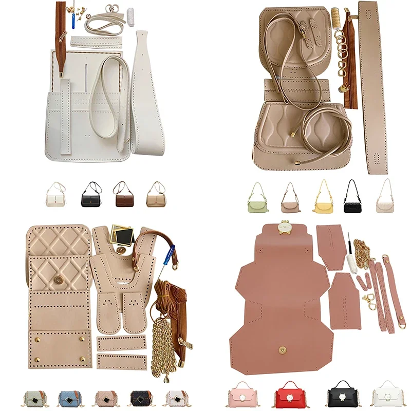 Top Trends: Bag Set Handmade Hand Sewing Material DIY Shoulder Strap Bag Kit Making Kit Hand Sewing Pocket Leather Craft Crossbody Bag Shoppable Styles