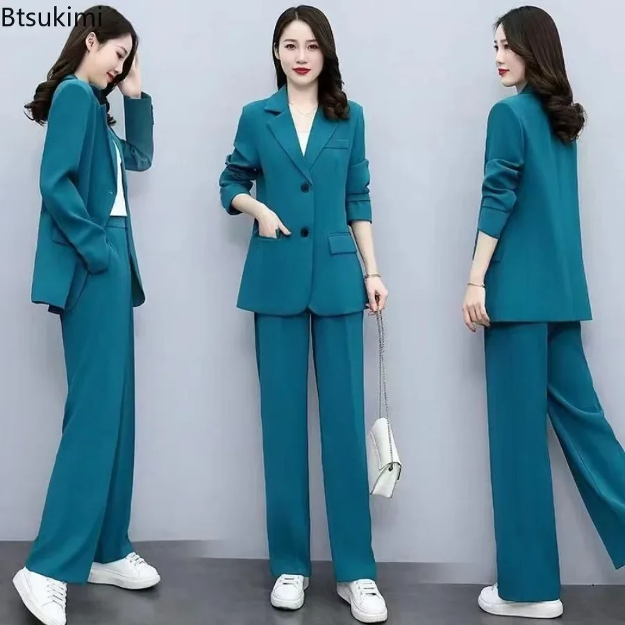 Top Trends: 2024 Women&#039;s Formal Office Pants Sets 2PCS Solid Single Breasted Pocket Blazer Jacket And Pants Sets Elegant Ladies&#039; Suit Sets Shoppable Styles