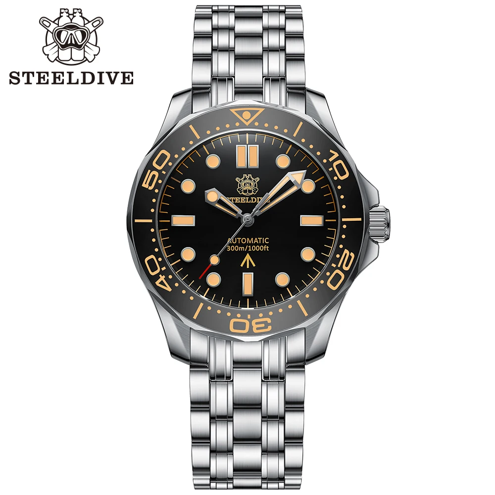 Top Trends: STEELDIVE SD1957 New Strap 42MM Vintage Bezel 200M Waterproof NH35 Green Luminou Sapphire Glass Automatic Dive Watch Reloj Shoppable Styles