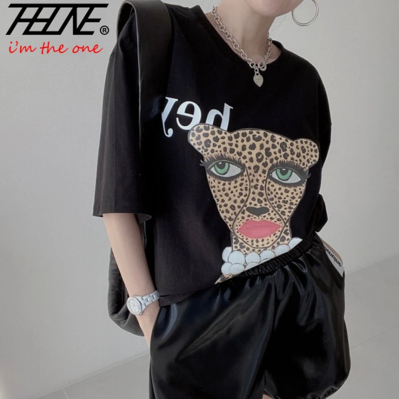 Top Trends: THHONE Tops Women T-shirts Clothing Women's Tees Loose Clothes Vintage Korean Fashion White Elegant Boho Casual Top Chic Print Shoppable Styles