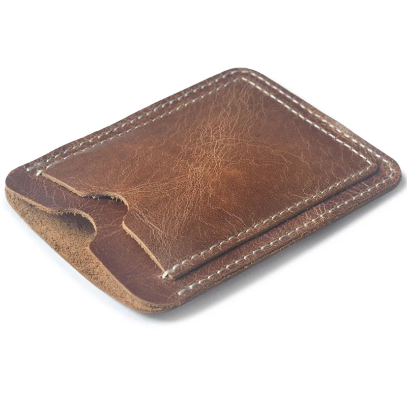 Top Trends: Slim Cow Leather Card Holder Wallet For Credit Cards ID Genuine Leather Porte Carte Cardholder Business Bank Card Holder Shoppable Styles