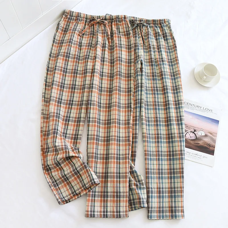 Top Trends: Fdfklak New Plaid Male Pajamas Pants Spring Summer Autumn Cotton Home Pant Loose Casual Sleepwear Trousers Men&#039;s Pantalones Shoppable Styles