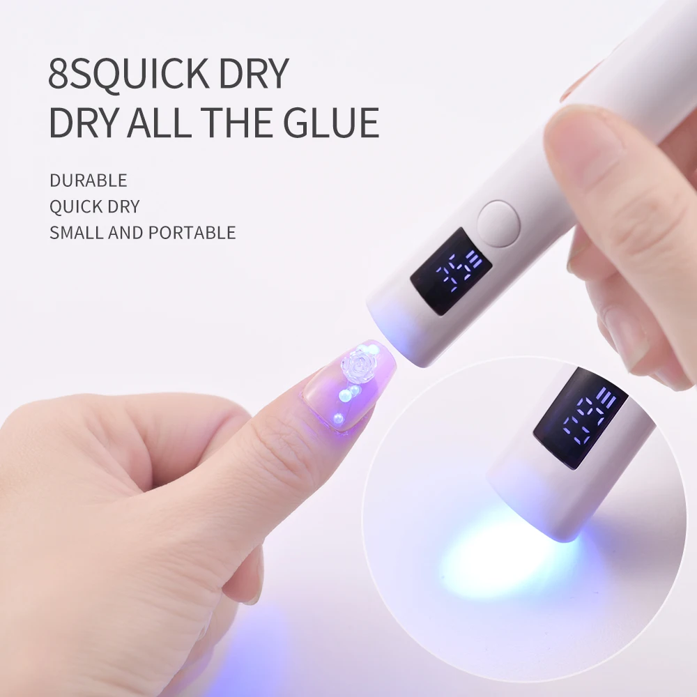 Top Trends: UV Nail Lamp Dryer Machine Portable USB Rechargeable UV LED Nail Quick Drying Light Handheld Manicure Lamp For Gel Varnish Tools Shoppable Styles