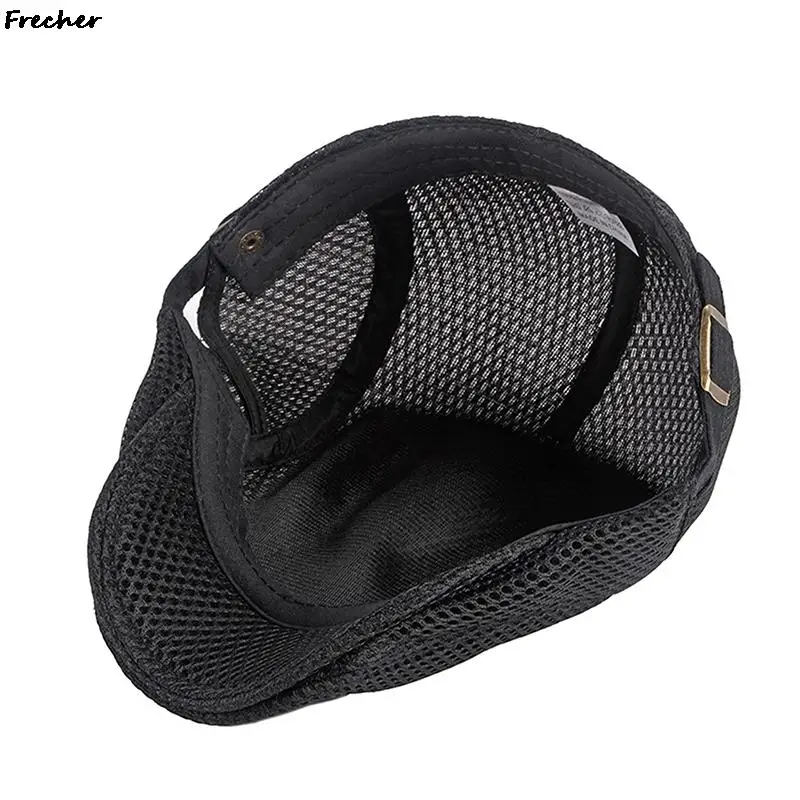 Top Trends: Breathable Mesh Newsboy Caps Summer Flat Hats Men Women British Beret Hat Driving Cabbie Cap Fashion Golf Caps Fashion Casquette Shoppable Styles - Image 5