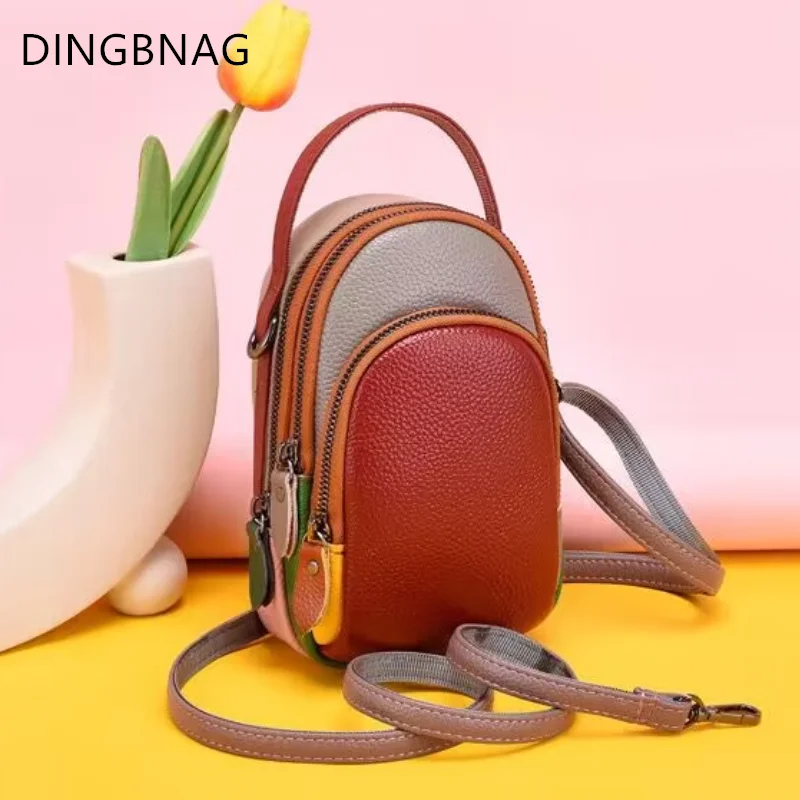 Top Trends: 100% Genuine Leather Women Handbag Designer Mini Mobile Phone Bags And Wallets Fashion Shoulder Bag Fashion Female Messenger Sac Shoppable Styles