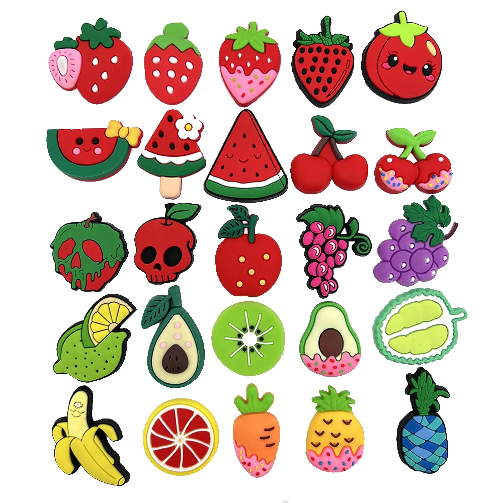 Top Trends: Fruit Collection Shoe Croc Charms For Clogs Sandals Decoration Shoe Accessories Charms For Friends Gifts Strawberry Watermelon Shoppable Styles