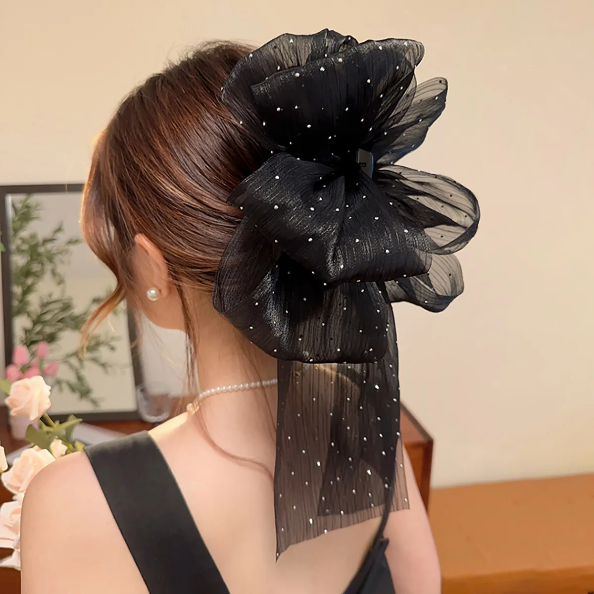 Top Trends: New Woman Elegant Irregular Large Bowknot Hair Claws Lady Delicate Hairpins Barrettes Ponytail Clip Headwear Hair Accessories Shoppable Styles