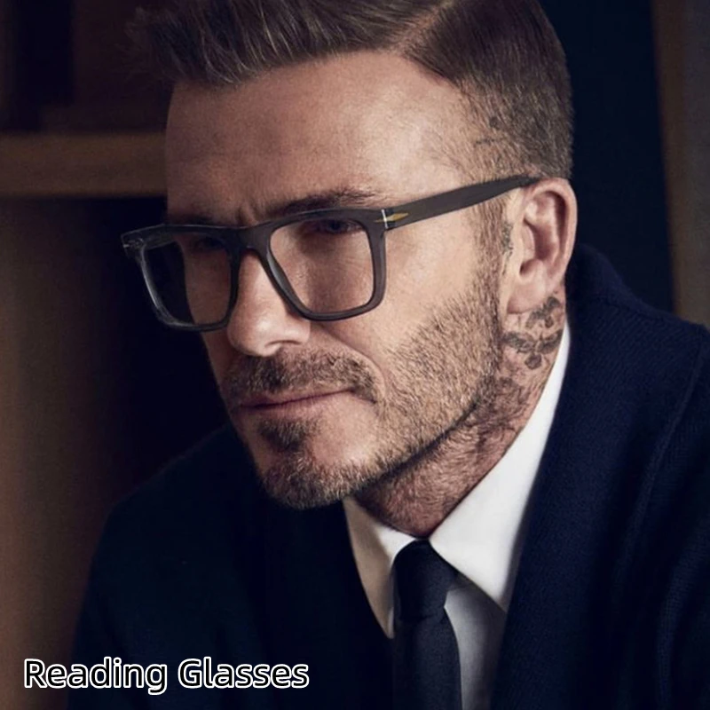 Top Trends: Fashion Brand Design Square Leopard Male Exquisite Eyeglass Frame Photochromic Anti Blue Light Men Prescription Reading Glasses Shoppable Styles