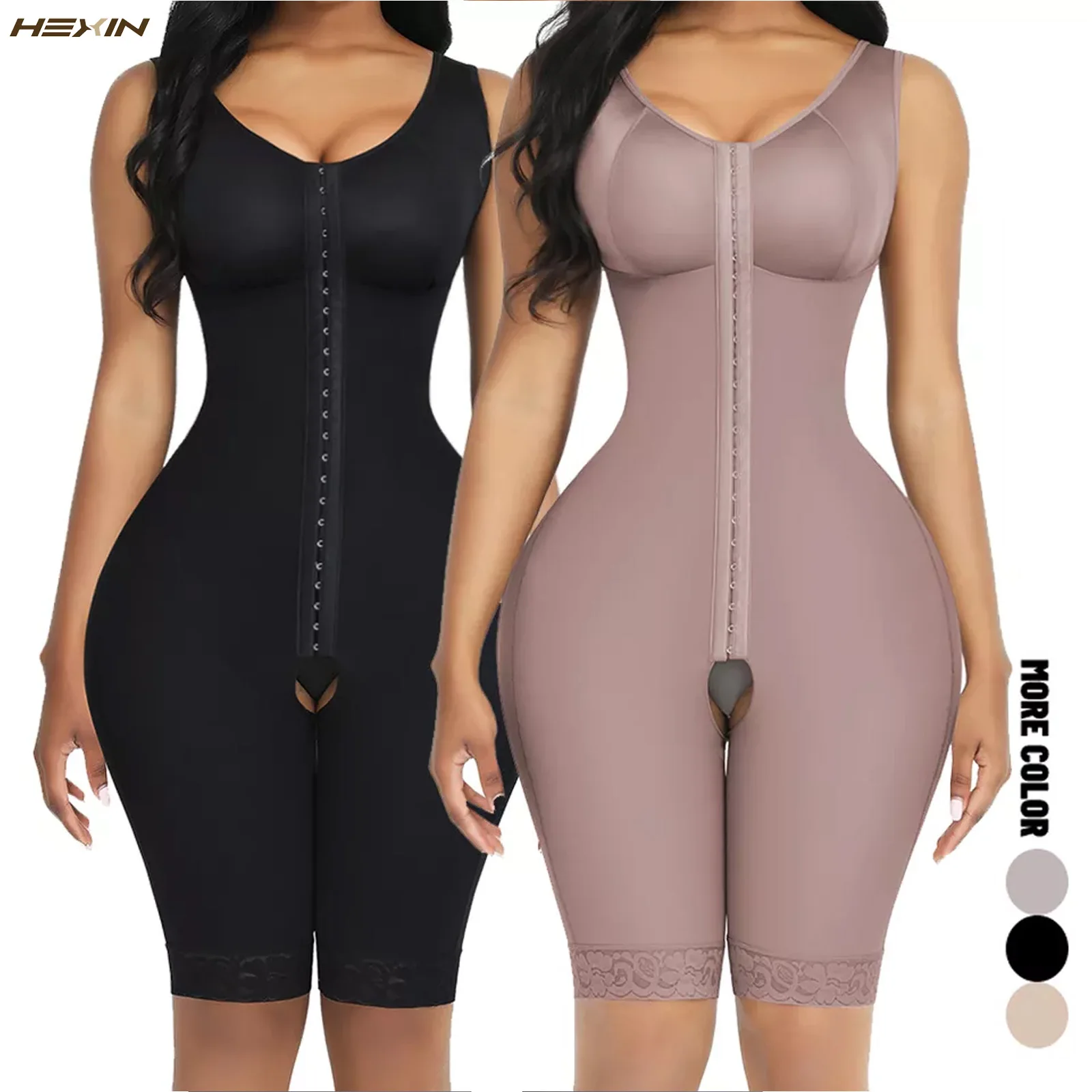 Top Trends: Colombianas Fajas Powernet Girdle Verox Three Hooks At Front Bra In Lycralong Thigh Slimming Woman Reducing Girdles Colombian Shoppable Styles