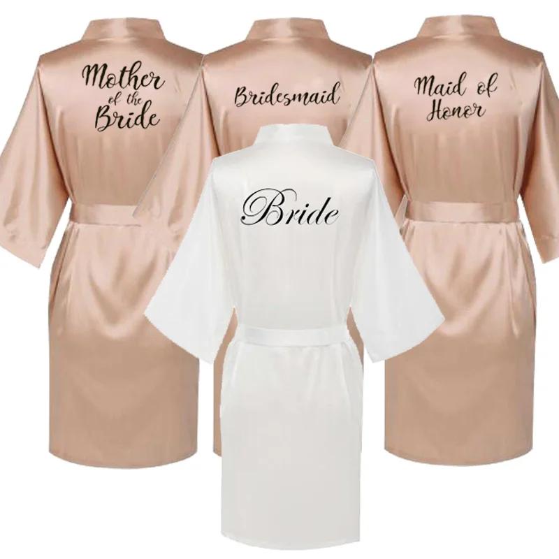 Top Trends: Satin Silk Bride Robe Wedding Robe Bridesmaid Bride Dressing Gown Bridesmaid Robes SP002 Shoppable Styles