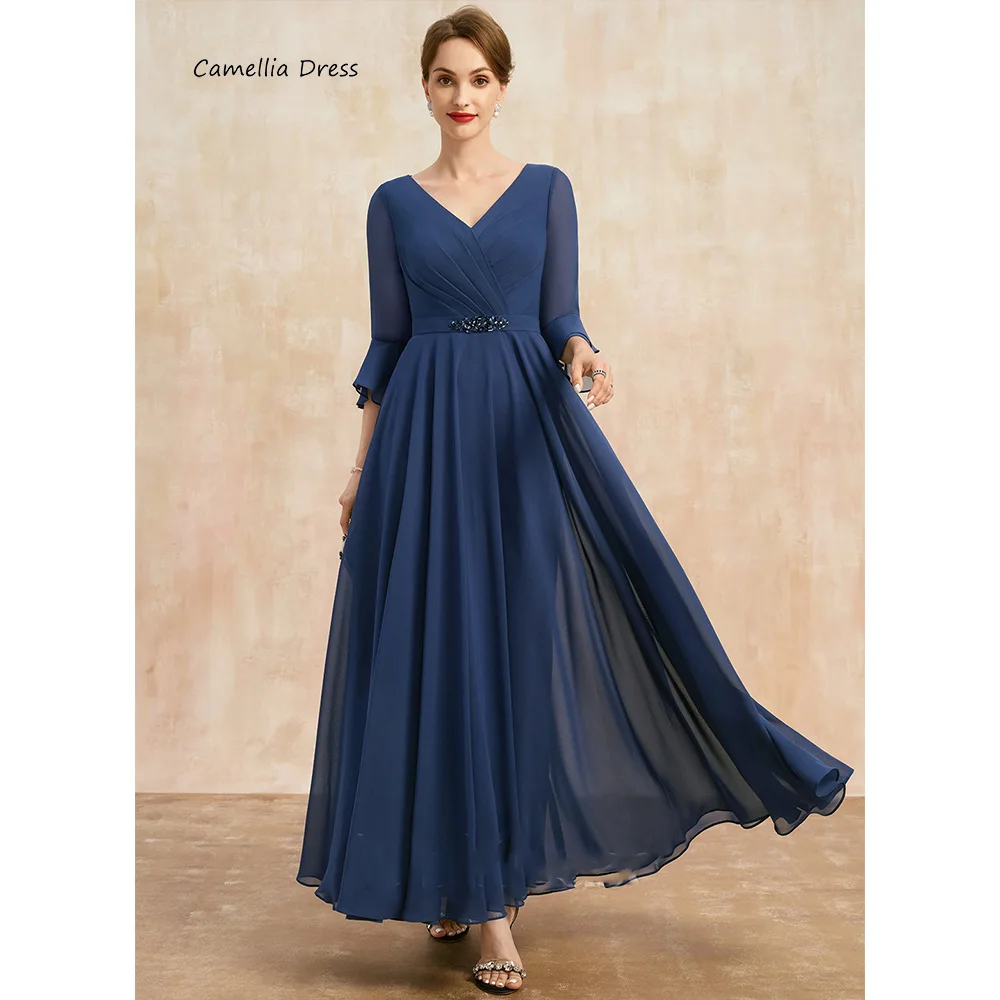 Top Trends: New A-line Evening Dress Chiffon Elegant And Pretty Women's Dresses Beading Sequins Mother Of The Bride Dress فستان حفلات الزفاف Shoppable Styles