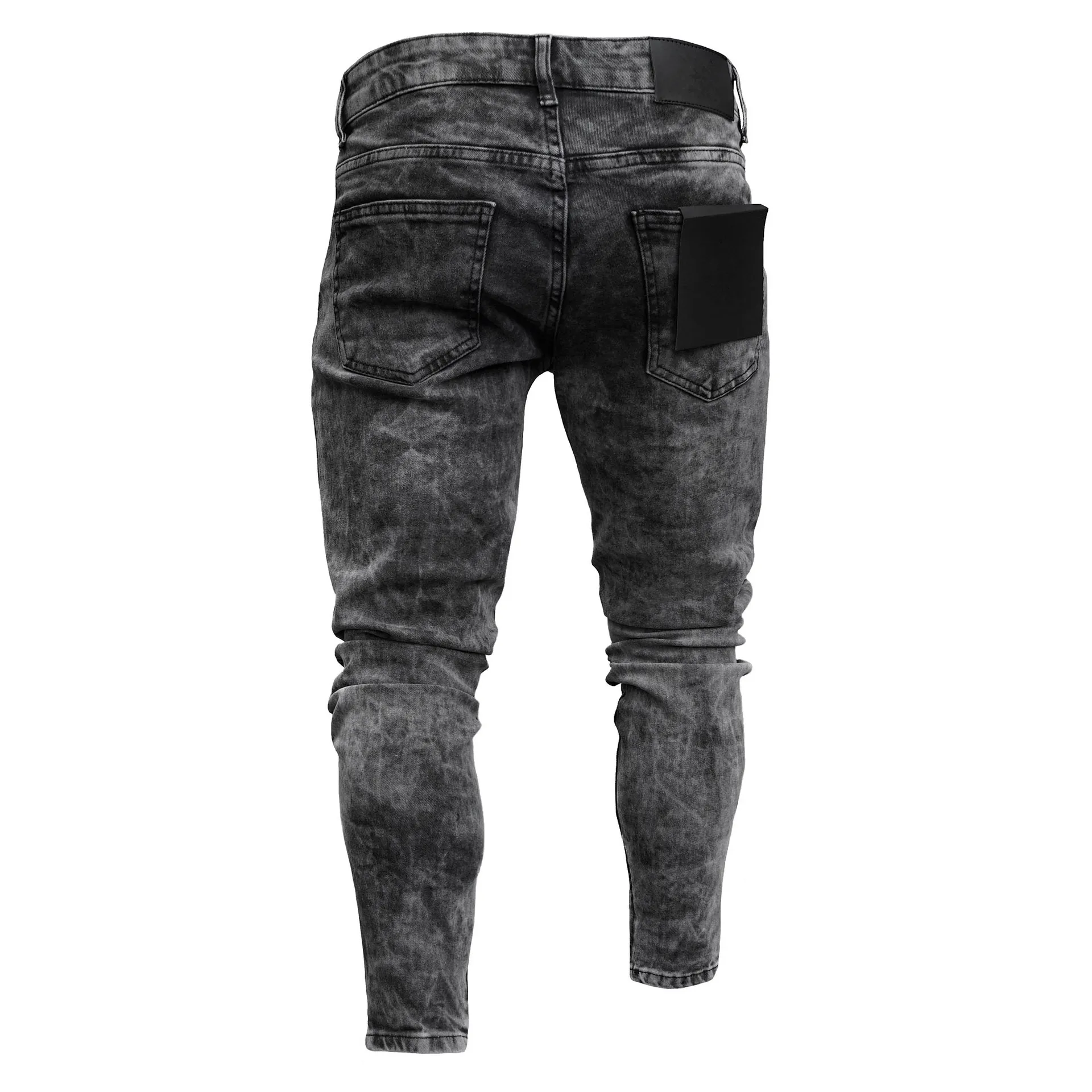 Top Trends: Dropshipping Fashion Jeans Men Casual Ripped Hip Hop Pants Skinny Stretchy Jean For Male Distressed Denim Trousers Streetwear Shoppable Styles - Image 2