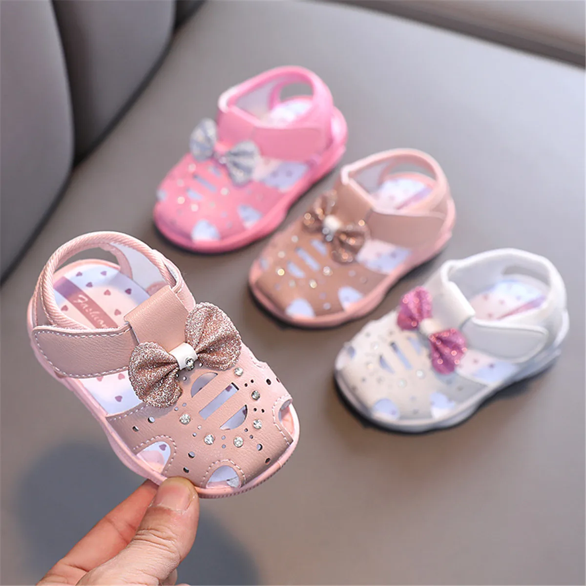 Top Trends: Infant Girls Sandals Summer Baby Shoes Can Make Sounds Cute Bow Princesses Kid Toddler Children Soft First Walkers Free Shipping Shoppable Styles