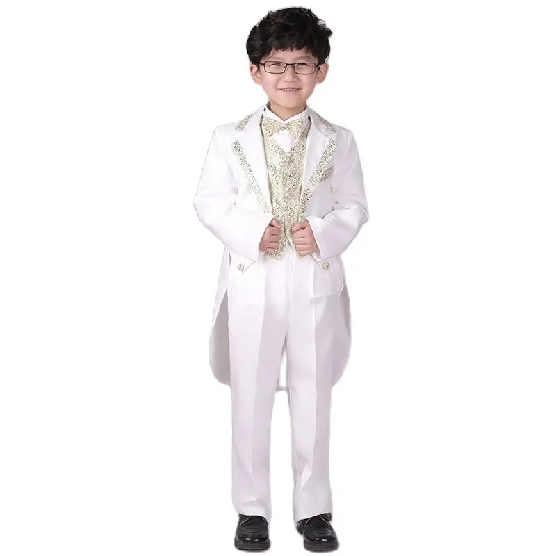 Top Trends: 2024 New Arrival Boys' Formal Clothes Set Bowtie+ Vest+ Shirts+ Tailcoat+ Pants Children Blazers Suits Child Tuxedo Suit Wholesale Shoppable Styles