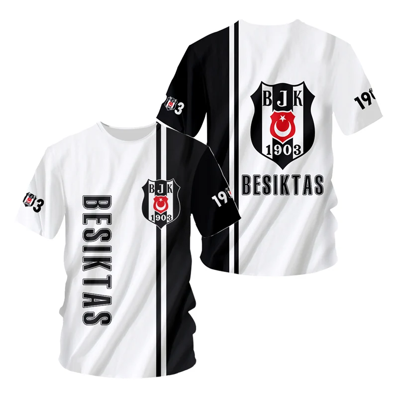 Top Trends: Turkey Besiktas Istanbul Football T Shirt 3D Print Summer Y2k Graphic T Shirts Oversized Womens T Shirt Harajuku NEW Promo Tees Shoppable Styles