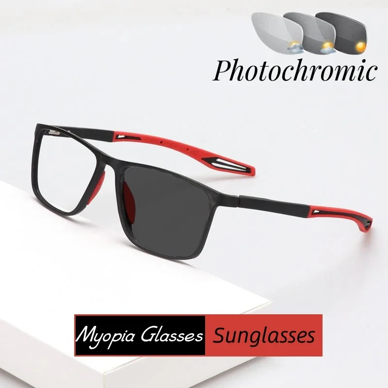 Top Trends: Trendy Men Women Outdoor Smart Photochromic Myopia Glasses Unisex Minus Diopter Eyewear UV Protection Prescription Glasses -4.0 Shoppable Styles