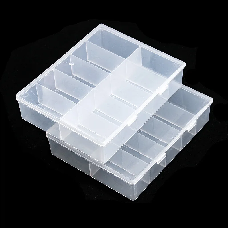 Top Trends: 10 Grids Empty Clear Storage Box Jewelry Beads Gems False Nail Art Tips Boxes Case Nail Glitter Rhinestone Container Organizer Shoppable Styles