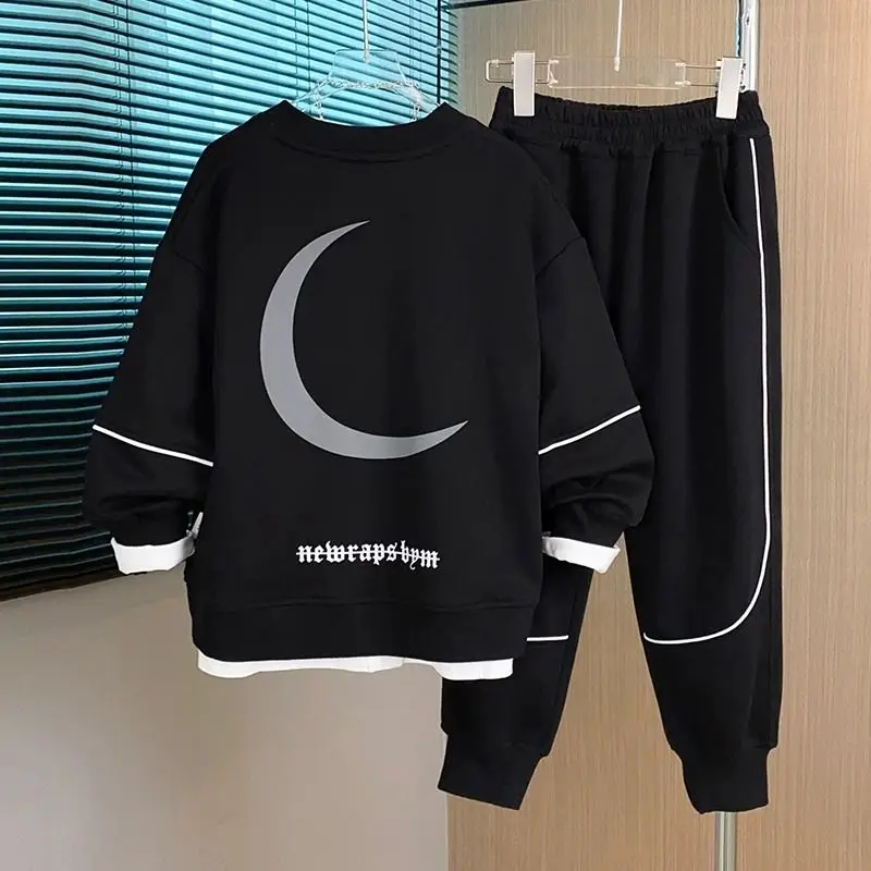 Top Trends: Boys Fashion 2023 New Spring Autumn Sweatshirts Suits Teenage Kids Korean Style Trend Outifts Sportswear Children Clothes Sets Shoppable Styles