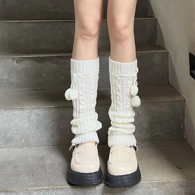 Top Trends: 1pair Knit Winter Leg Warmers Women Loose Style Girl Boot Knee High Thigh Boot Stockings Leggings Warm Boots Leg Heap Heap Socks Shoppable Styles