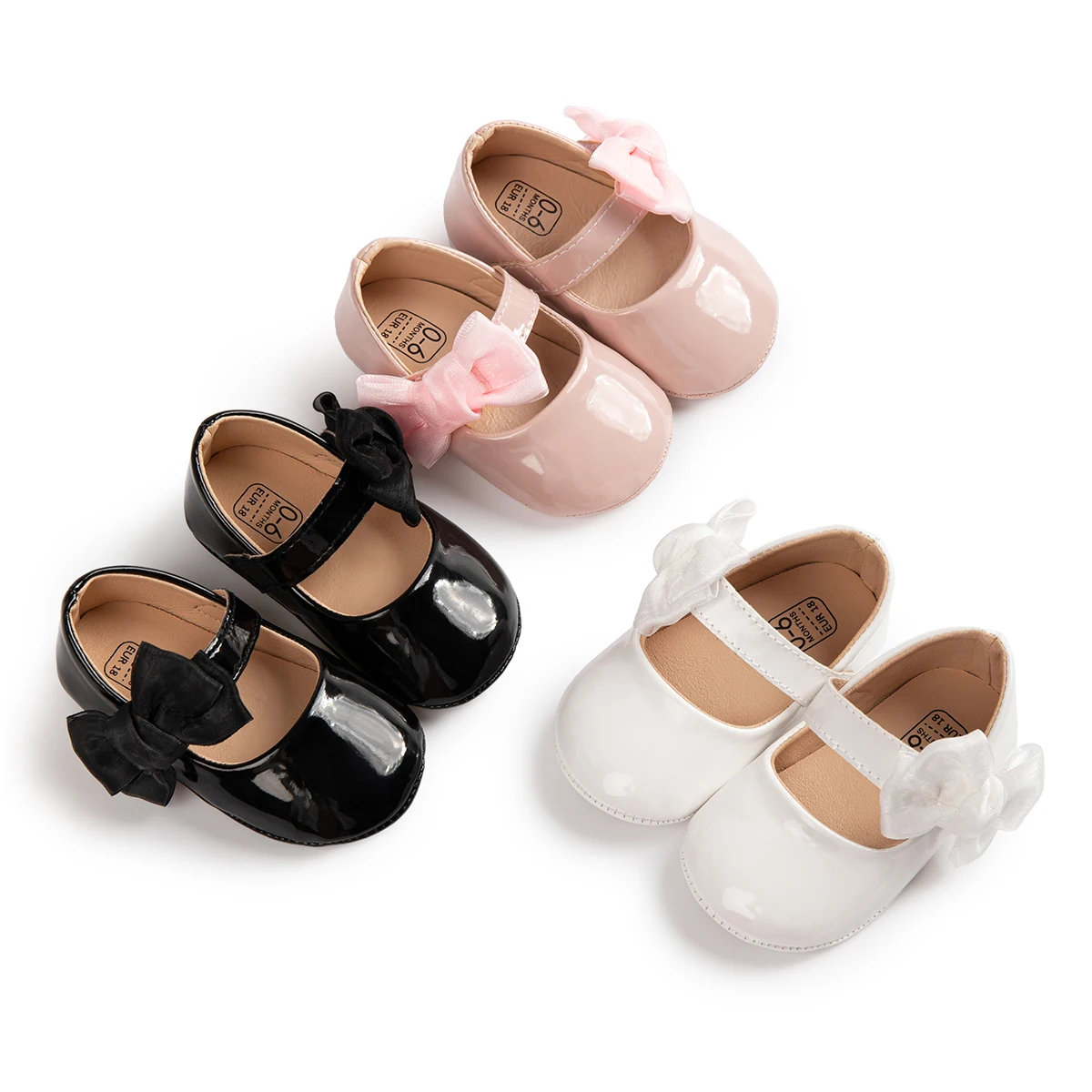 Top Trends: KIDSUN Baby Cute Bow Princess Shoes Solid Colour Soft Bottom First Toddler Shoes 0-18 Months Newborn Baby Shoes Girl Shoppable Styles