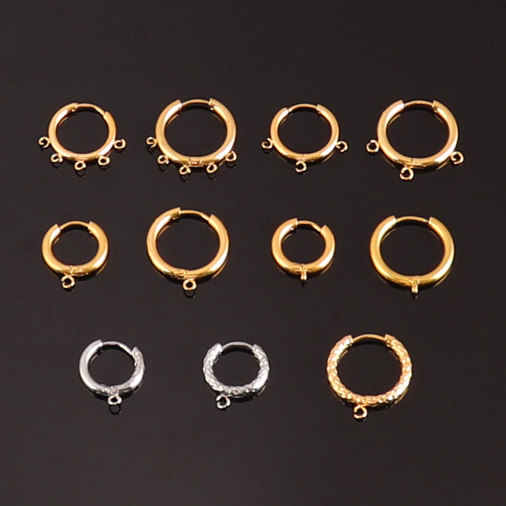 Top Trends: 10pcs / Lot 316 Stainless Steel Earring Ear Hoop Earring Hooks French Earrings Making Hoops DIY Jewelry Making Earring Accessories Shoppable Styles - Image 2