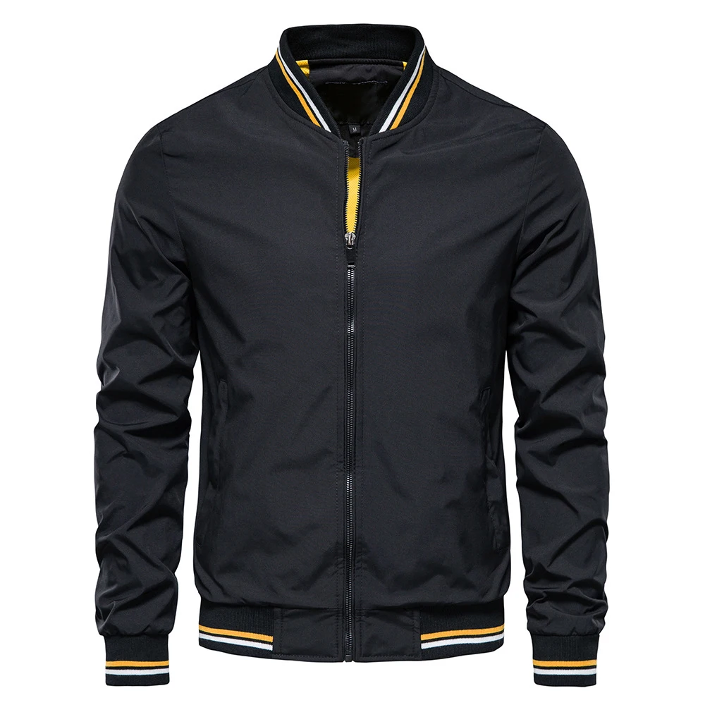 Top Trends: Fashion Autumn Jackets For Men Solid Color Casual Baseball Mens Jacket Clothing New In Outerwears ​Chaquetas Bomber Jackets Men Shoppable Styles - Image 2