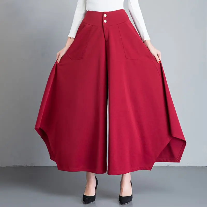 Top Trends: Fashion Women Irregular Oversize Pants Korean New Spring Summer Thin High Waist Solid Casual All-match Loose Wide Leg Trousers Shoppable Styles