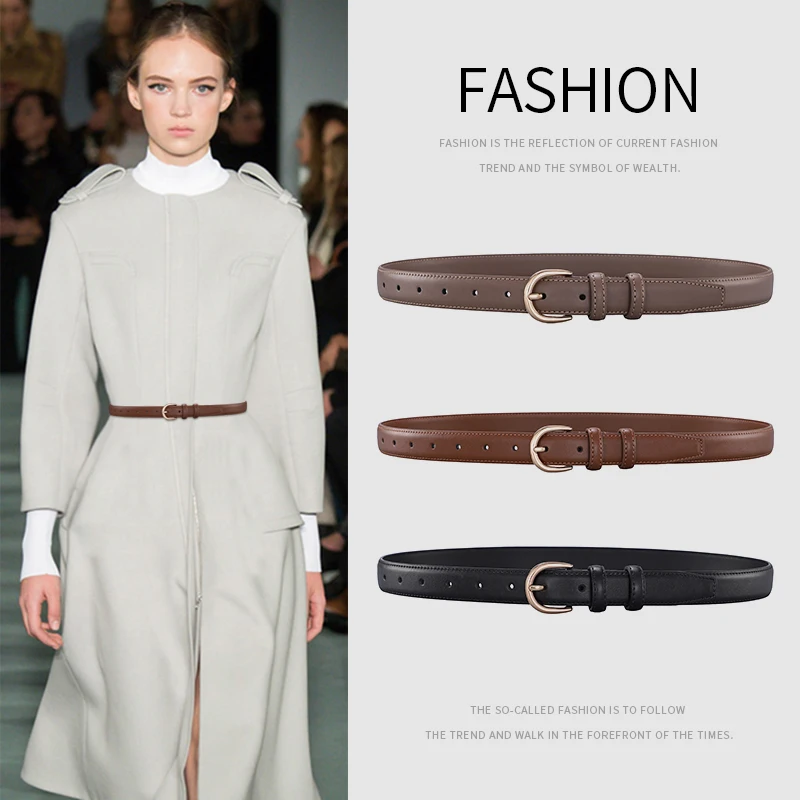 Top Trends: Women's Leather Belt Luxury Brand Designer Belt Simple Fashion With Jeans And Trousers Decorated Belt High-quality Alloy Buckle Shoppable Styles - Image 6