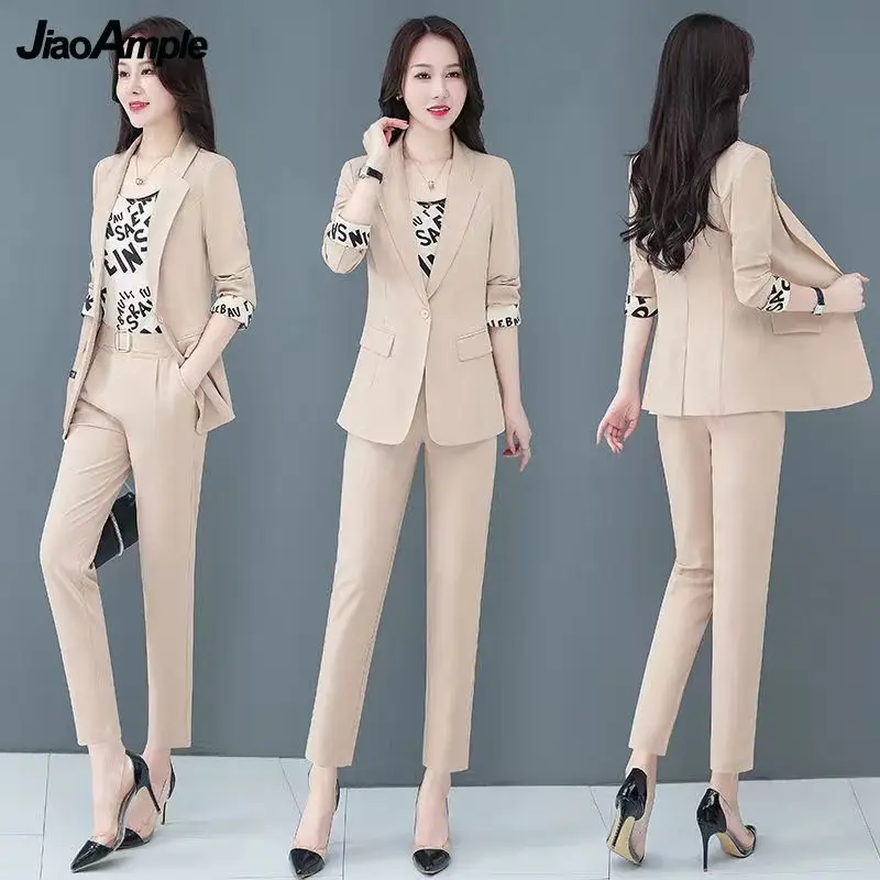 Top Trends: 2022 Autumn New Professional Wear Women&#039;s Fashion Suit Jacket Vest Pants Three-piece Korean Elegant Casual Blazers Trousers Set Shoppable Styles