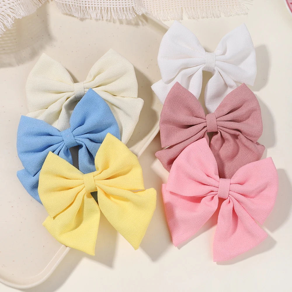 Top Trends: 1PC 4.5Inch Lovely Hair Bows Hair Clips For Baby Girls Grosgrain Ribbon Delicate Hairgrips Headwear Kids Hair Accessories Shoppable Styles