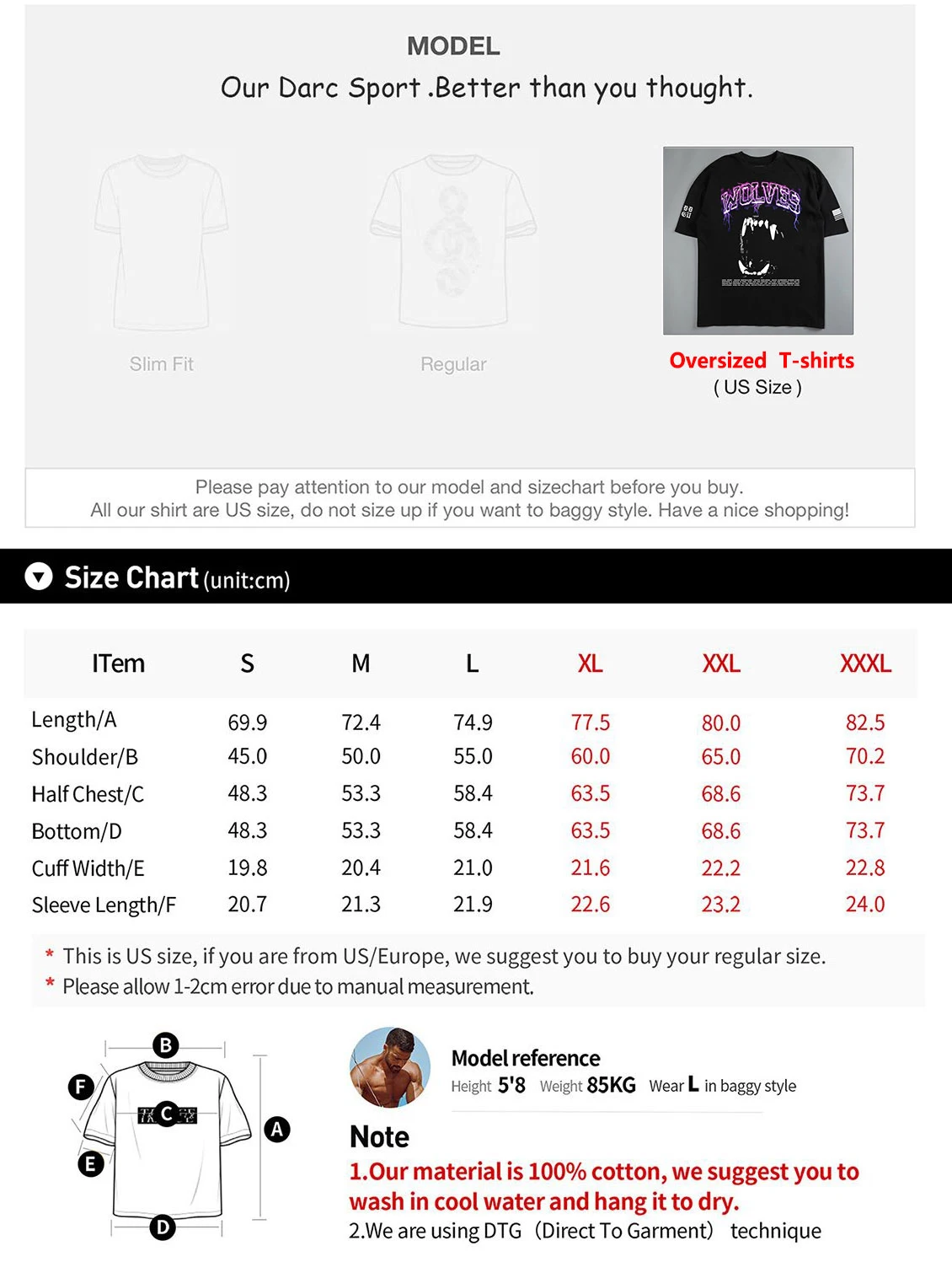 Top Trends: Darc Sport Wolves Gym T Shirts Oversized Workout Fitness Darcsport Men's Clothing Graphic DTG Print Darcs Sport Wolf T-shirts Shoppable Styles - Image 6