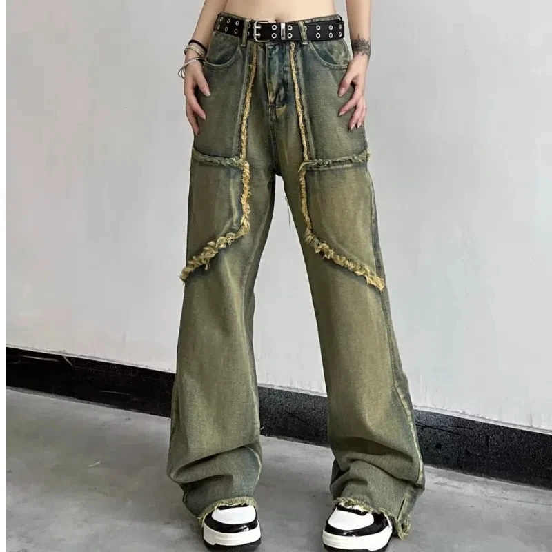 Top Trends: Women Blue Wide Leg Jeans Vintage Straight Pants High Waist Baggy Streetwear High Waist Autumn Baggy Chic Ulzzang Street Casual Shoppable Styles