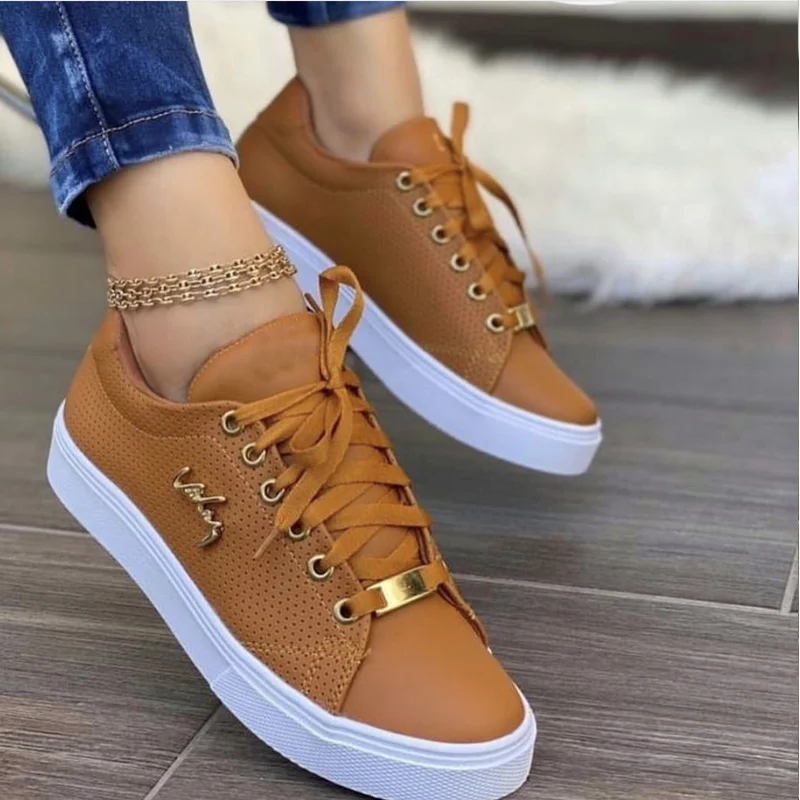 Top Trends: Sneakers Women 2022 Shoes For Girls Autumn Women Flat Casual Sneaker Breathable PU Leather Platform Shoes Tenis Zapatillas Mujer Shoppable Styles