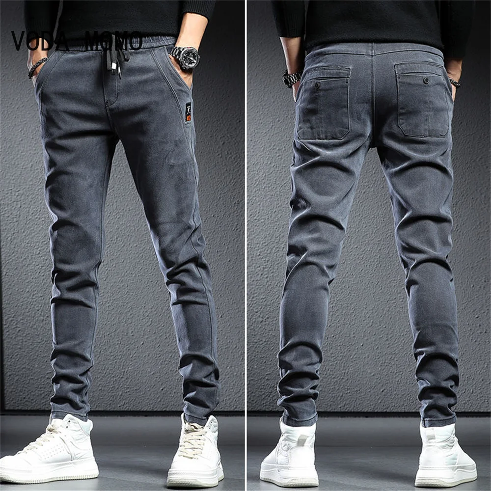 Top Trends: Spring Summer Black Gray Cargo Jeans Men Streetwear Denim Jogger Pants Men Baggy Harem Jean Trousers Cargo Pants Men Jeans Shoppable Styles