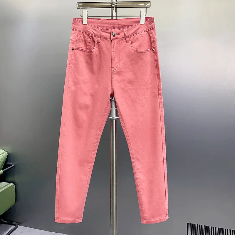 Top Trends: New Retro Men&#039;S Jeans Fashion Brand Straight Leg Men&#039;S Pants Loose With Casual Pink Fashion Slim High-End Denim Pants Shoppable Styles