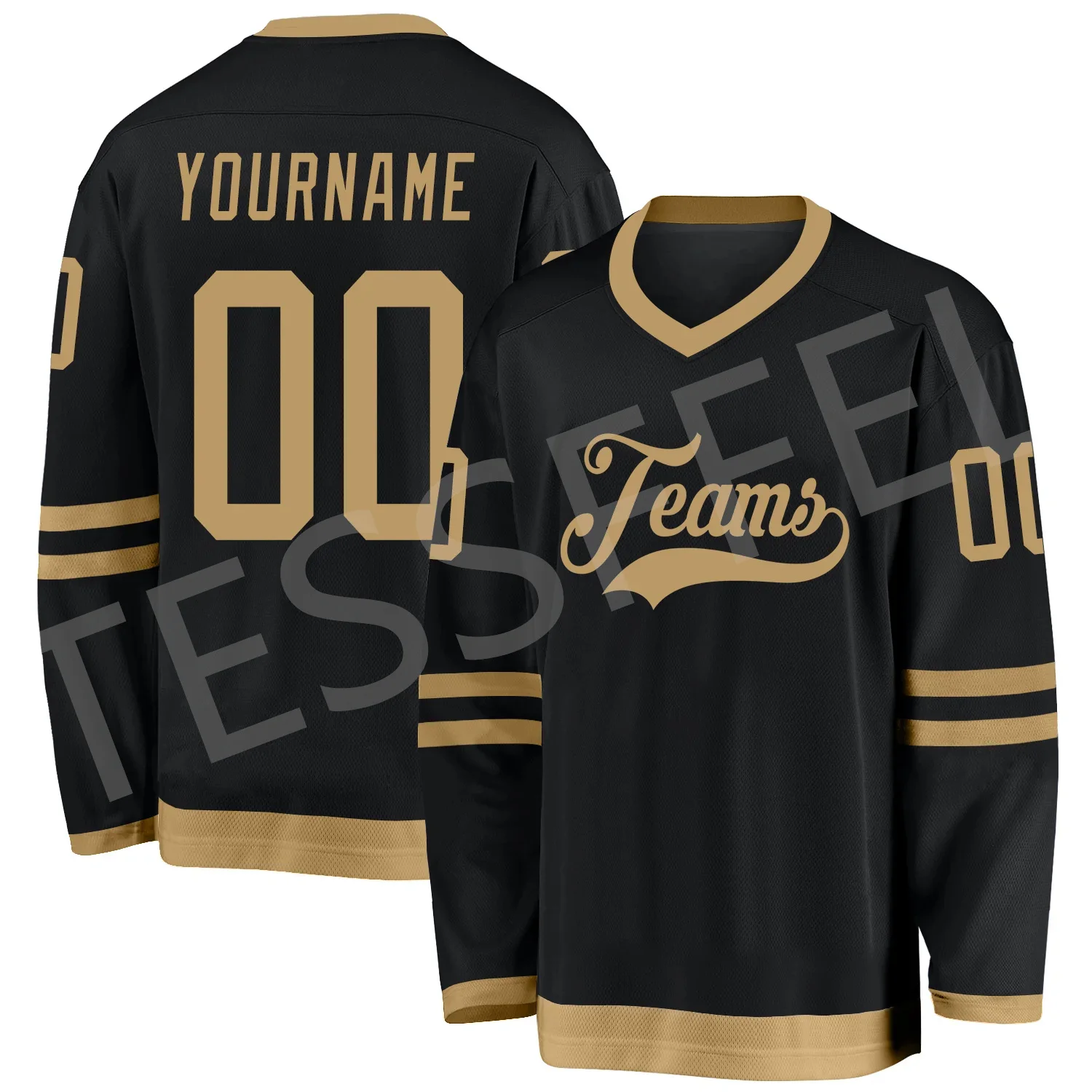 Top Trends: Drop Shipping Custom Name Hockey Jersey Suits Team Logo Tracksuit V-Neck Long Sleeves Retro 3DPrint Pullover Harajuku Casual X5 Shoppable Styles - Image 4