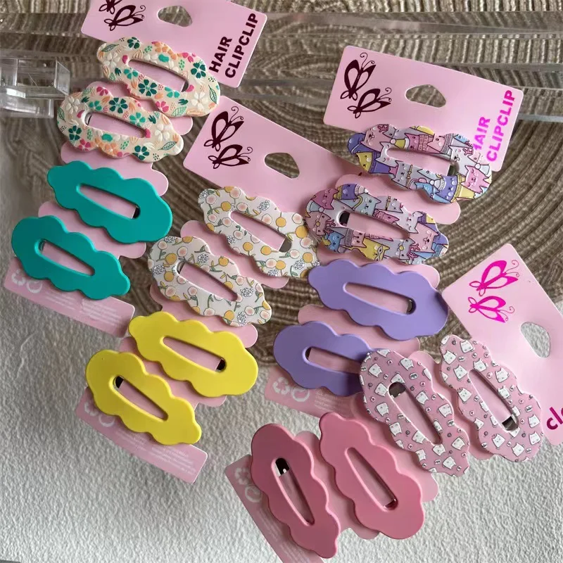 Top Trends: 2023 New Cartoon Cute Printed Hairpins Set Women Girls Child Hairgrips Hair Clips Pins Barrettes Accessories Hairclip Headdress Shoppable Styles