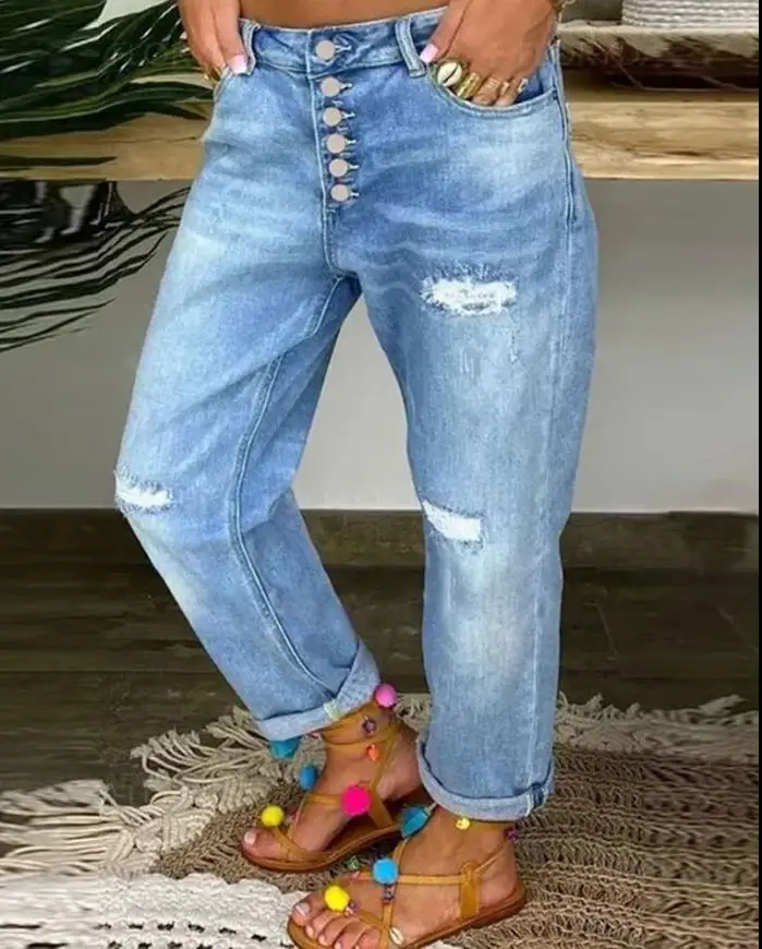 Top Trends: Light Blue Women's Jeans Low Waist Retro Straight Tube Loose Low Jeans Street Fashion Wide Leg Jeans Y2K Shoppable Styles