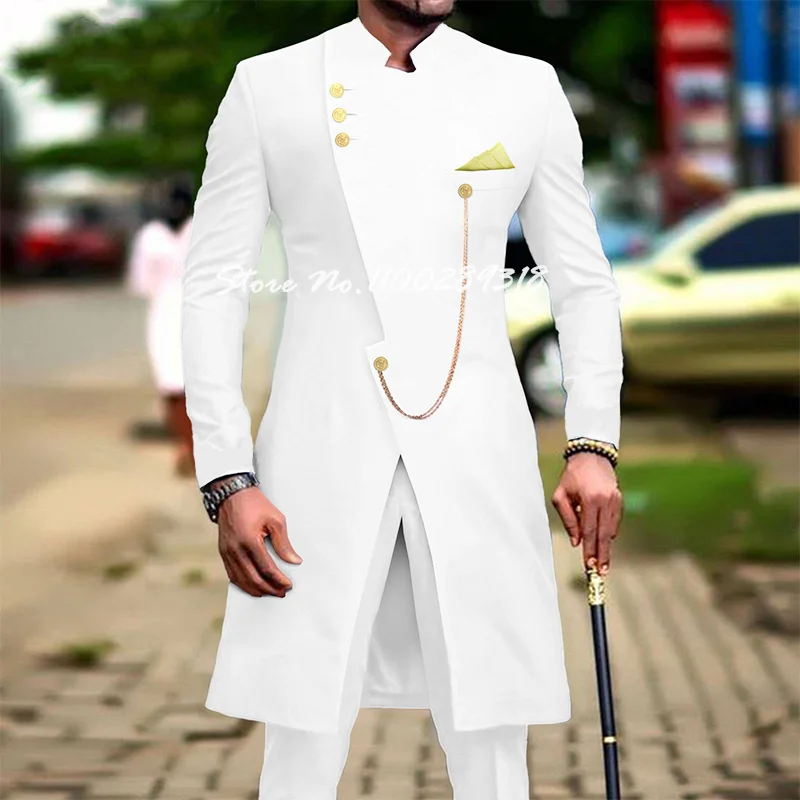 Top Trends: White Suits For Men Slim Fit Prom Party Wedding Groomsmen Groom Suit Tuxedo 2Pcs Fashion Costume Homme Blazer Pants Shoppable Styles