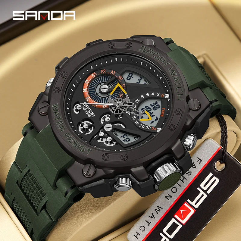 Top Trends: Sanda Men&#039;s Watch Electric Watch Multi-Function Fashion Trend Outdoor Luminous Alarm Clock Waterproof Shockproof Men Watch 9020 Shoppable Styles